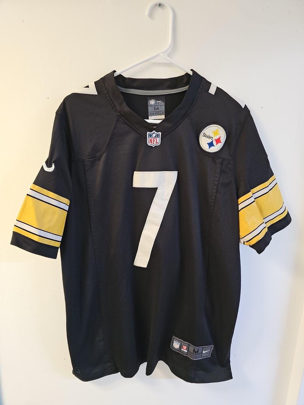 Nike NFL Pittsburgh Steelers Roethlisberger #7 On Field Jersey Black Size M